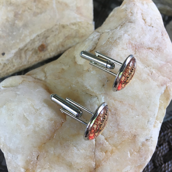 Washington vintage map style cuff links - Picture 2 of 3